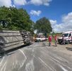 Los equipos de rescate continúan trabajando en el lugar del accidente. (Cruz Roja)